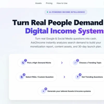 كيف تنشيء و تروج منتجات رقمية مربحة باستخدام Ask2Incom